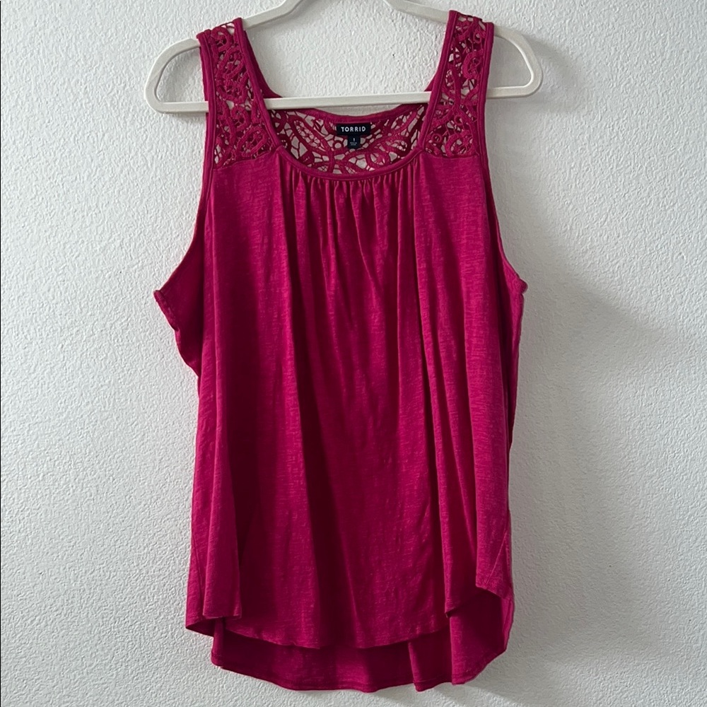 Torrid Pink Embellished Tank Top Size 1X